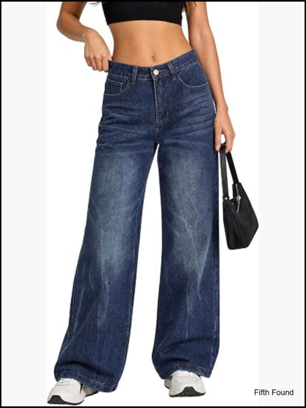 High Waisted Wide Leg Baggy Jeans Y2K Boyfriend Denim Plus Size